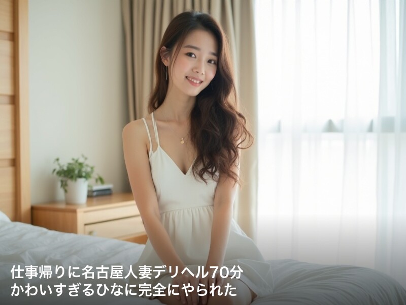 仕事帰りに名古屋人妻デリヘル70分 かわいすぎる美女に濃厚なNS！