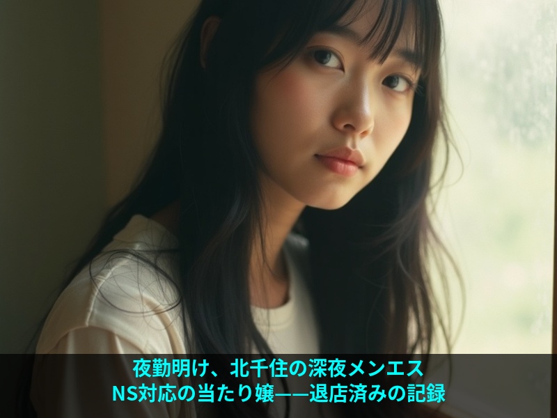 北千住 深夜メンエスで引いたNS嬢——もう会えない当たりの記録